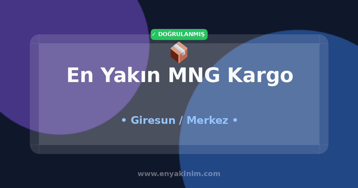 Merkez MNG Kargo 📦| Merkez En Yakın MNG Kargo | EnYakinim.com