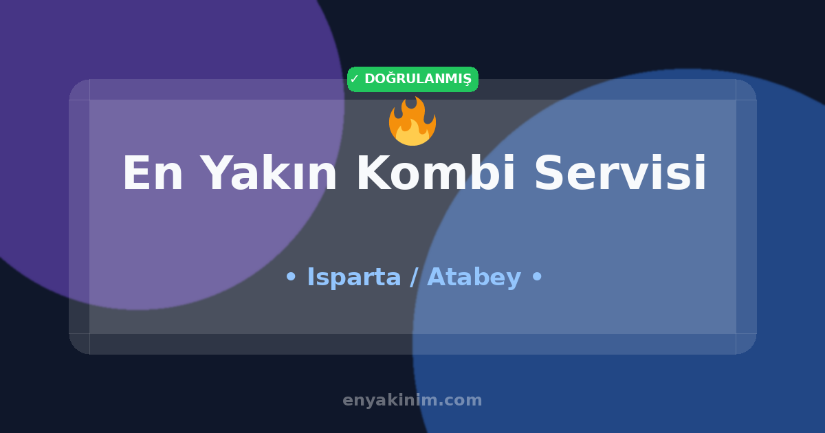 Atabey Kombi Servisi 🔥| Atabey En Yakın Kombi Servisi | EnYakinim.com